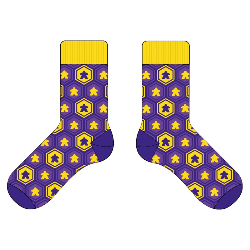 Sokken - Mr. Meeple: Purple Hex