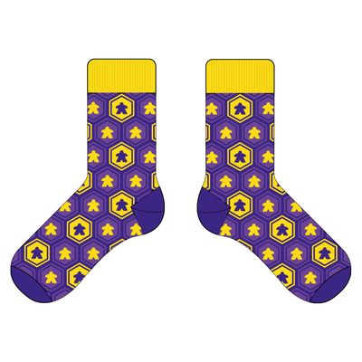 Sokken - Mr. Meeple: Purple Hex