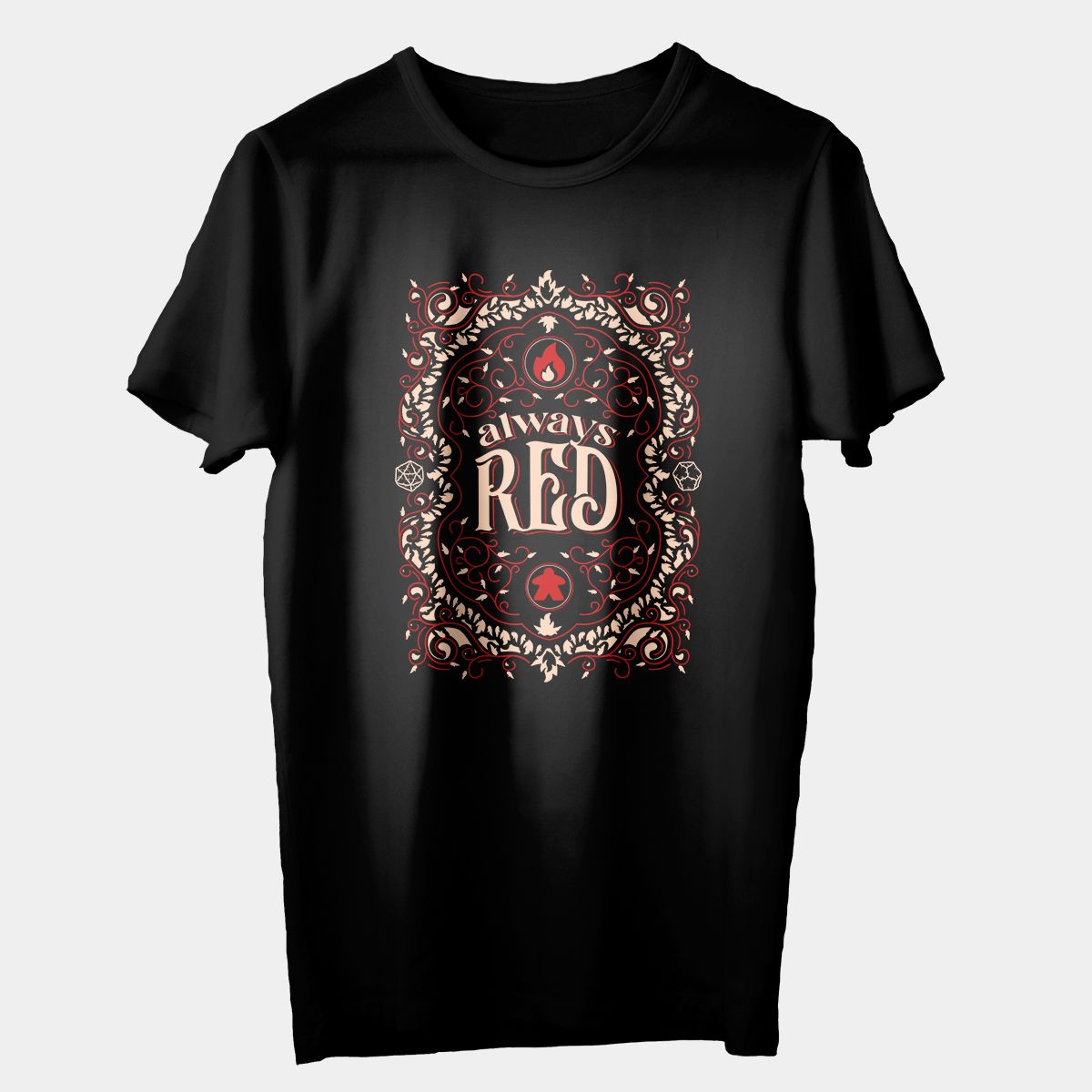 t-shirt - Mr. Meeple: Always Red