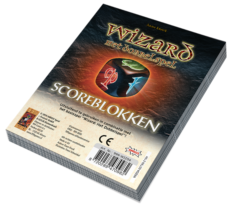 Scoreblokken Wizard Dobbelspel (3 stuks)