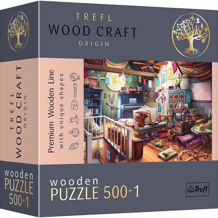 Puzzel Wood Craft - Treasures in the Attic (500 pcs)