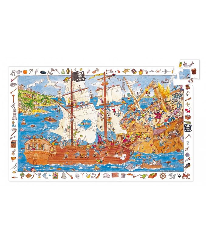 Observatiepuzzel - Piraten (100 pcs)