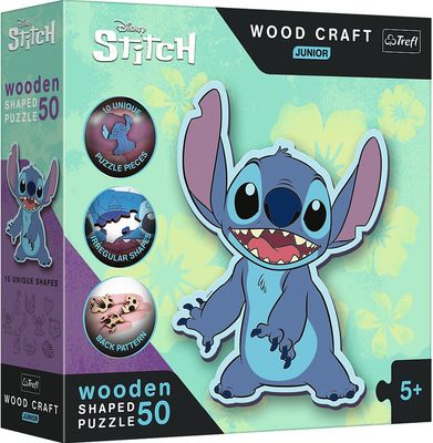 Puzzel Wood Craft Junior - Stitch (50 pcs)