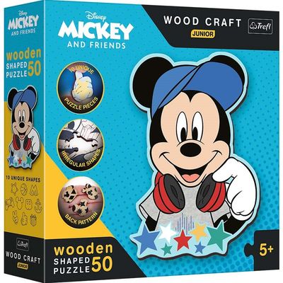 Puzzel Wood Craft Junior - Mickey Mouse (50 pcs)