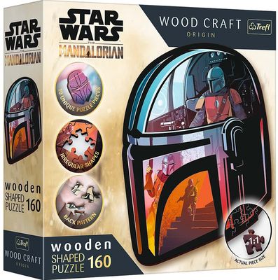 Puzzel Wood Craft - Star Wars The Mandalorian: The Mandalorian (160 pcs)