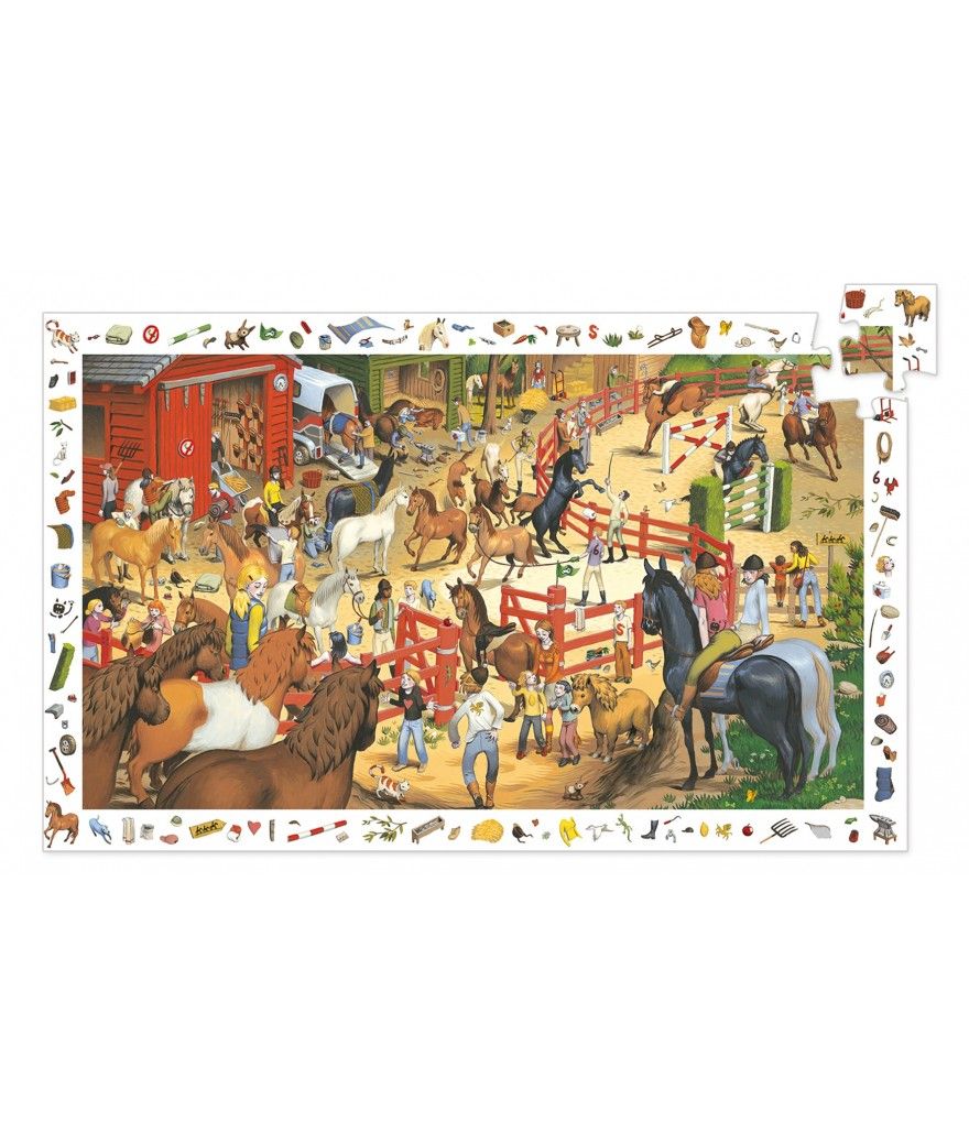 Observatiepuzzel - Paardrijden (200 pcs)