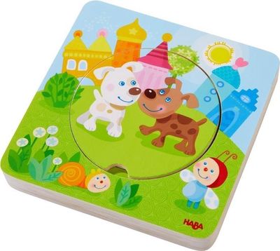 Houten Puzzel - Kakelbonte Jonge Dieren