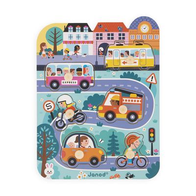 Houten puzzel - de stad (6 pcs)