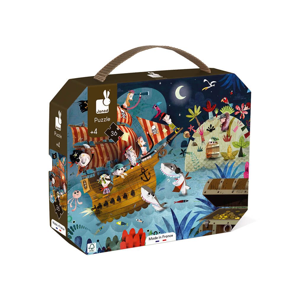 Puzzelkoffer - Piraten op schattenjacht (36 pcs)