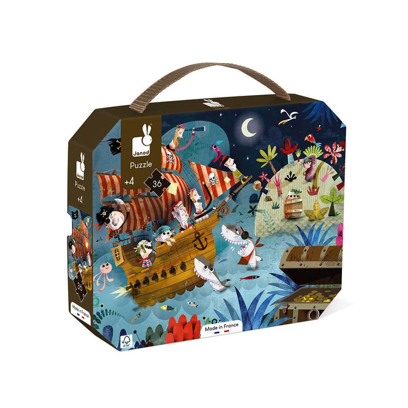 Puzzelkoffer - Piraten op schattenjacht (36 pcs)