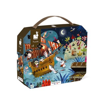 Puzzelkoffer - Piraten op schattenjacht (36 pcs)