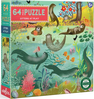 Puzzel - Otters at Play (64 pcs)
