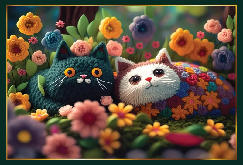 Puzzel - Chrochet Kittens (1000 pcs)