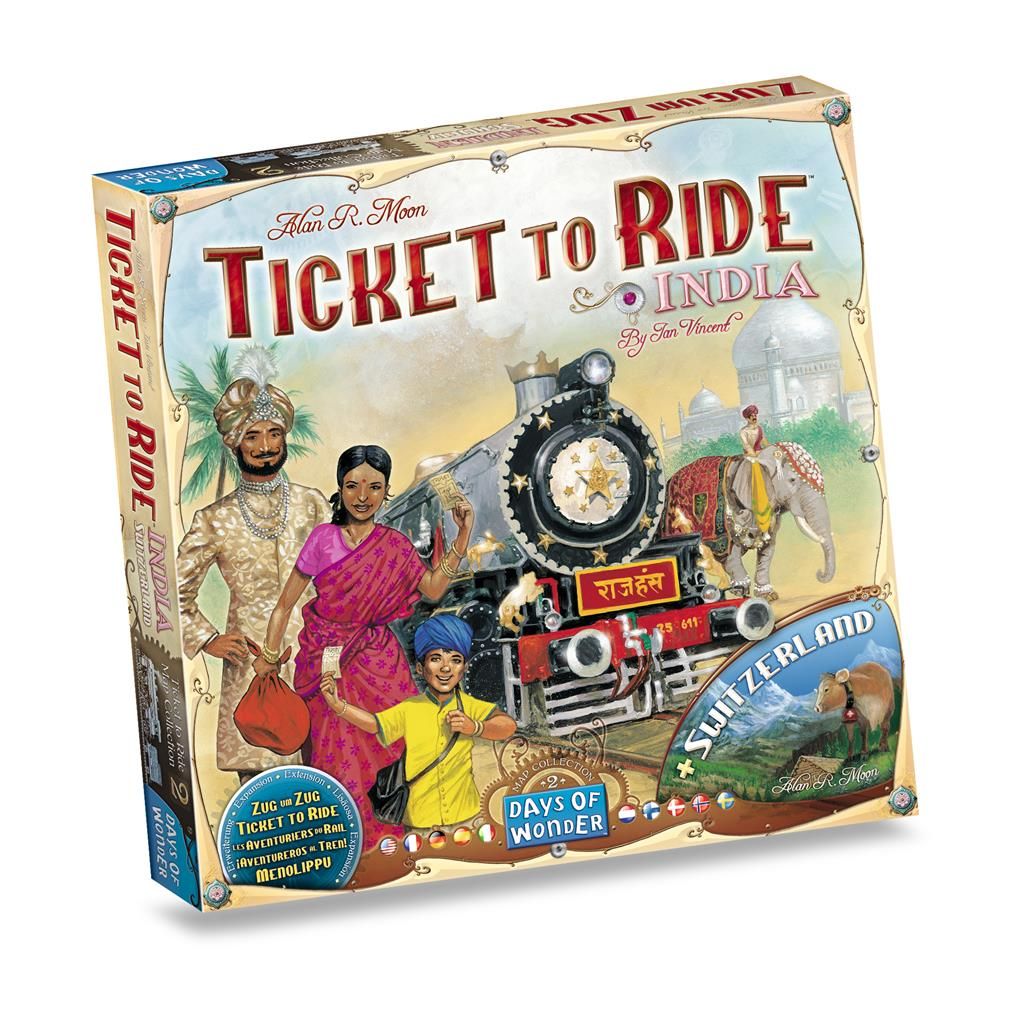 Ticket to Ride Map Collection 2: India + Zwitserland