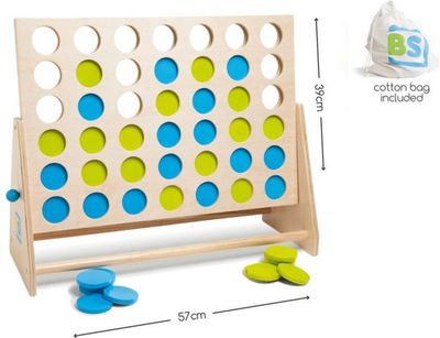 BS Toys - Vier op een Rij Deluxe (Blauw/Groen)
