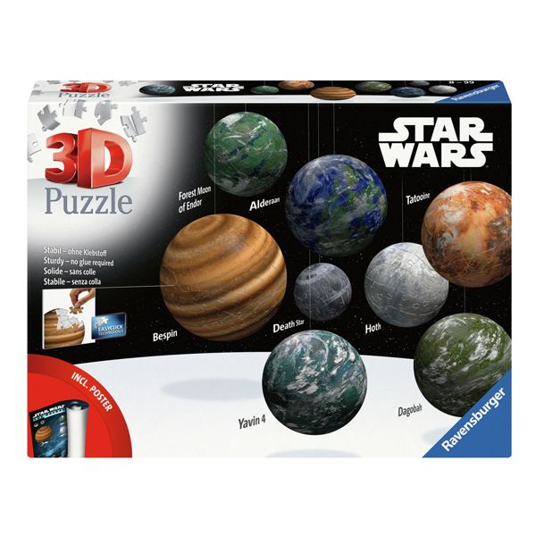 3D Puzzel - Star Wars: Planets of the Galaxy (531 pcs)