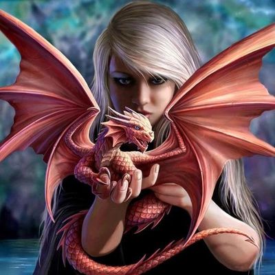 Diamond Painting - Drakenvrouw Rood Diamond Painting - Drakenvrouw Rood