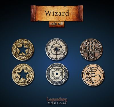Legendary Metal Coins - Wizard Coin Set