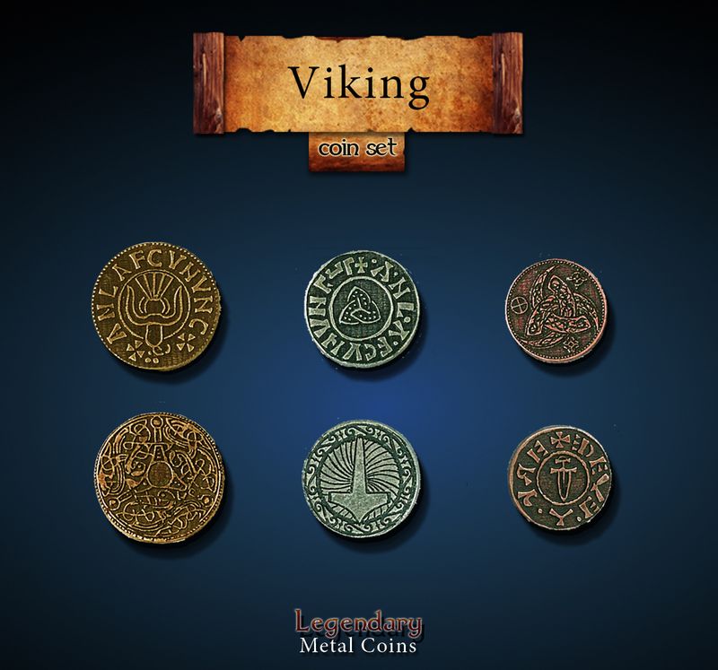 Legendary Metal Coins - Viking Coin Set