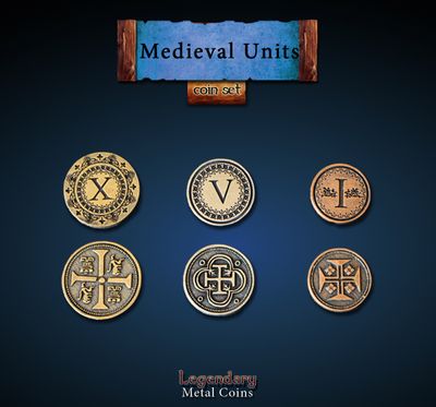 Legendary Metal Coins - Medieval Coin Set