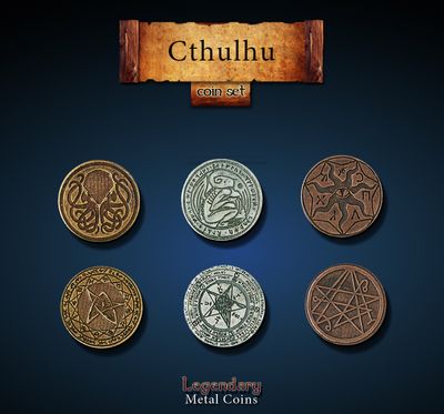 Legendary Metal Coins - Cthulhu Coin Set