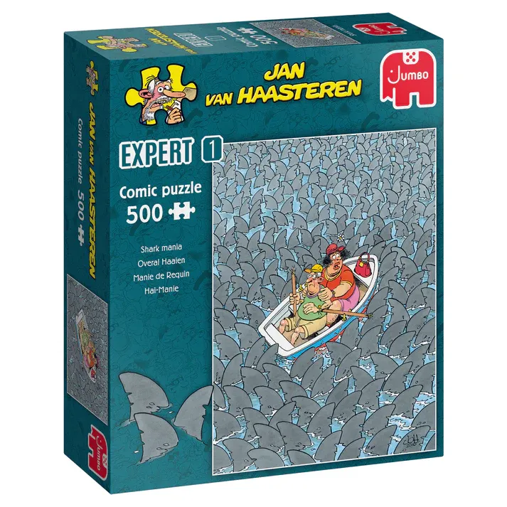 Puzzel - Jan van Haasteren Expert: Overal Haaien (500 pcs)