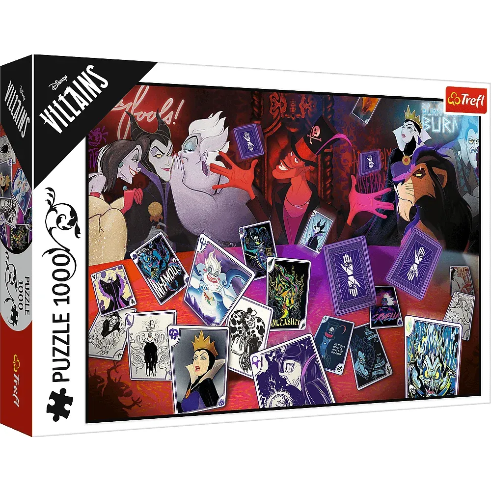 Puzzel - Disney Villains: Only Good Cards (1000 pcs)