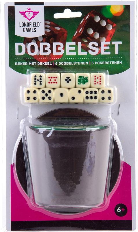 Engelhart - Dobbel/Pokerbeker met 2 sets stenen (blister)