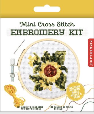 Mini Cross Stitch Borduurset - Zonnebloem Mini Cross Stitch Borduurset - Zonnebloem