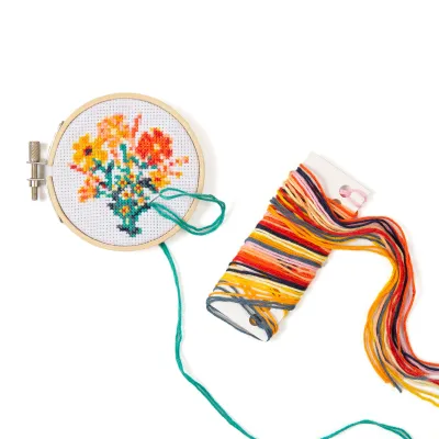 Mini Cross Stitch Borduurset - Bloemen