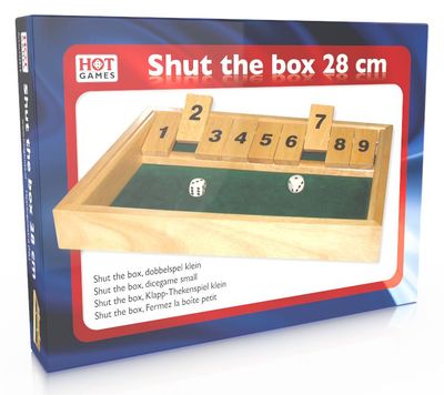 HOT Games - Shut the box 9 dobbelspel 28cm