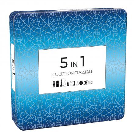 Tactic - Deluxe 5 in 1: Schaken - Dammen - Tic Tac Toe - Backgammon - Domino Tactic - Deluxe 5 in 1: Schaken - Dammen - Tic Tac Toe - Backgammon - Domino