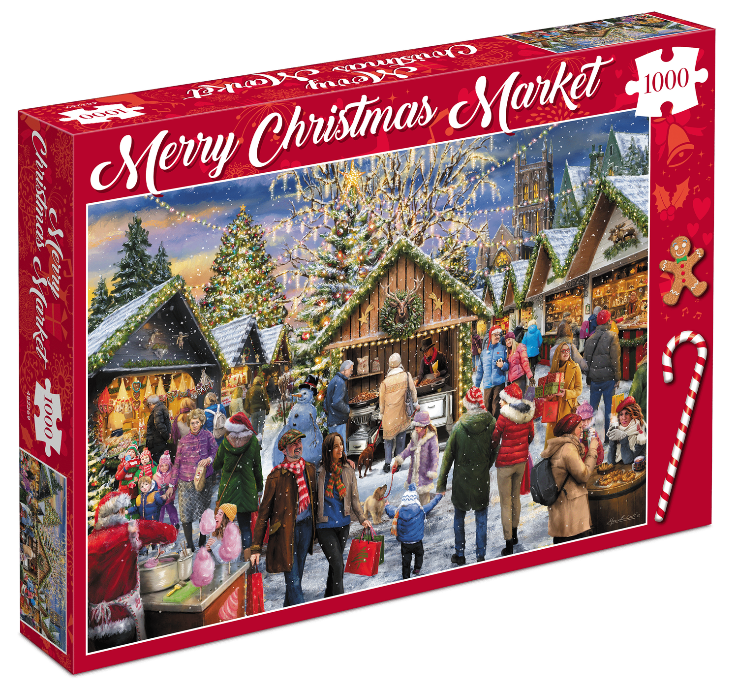 Puzzel - Merry Christmas Market (1000 pcs)