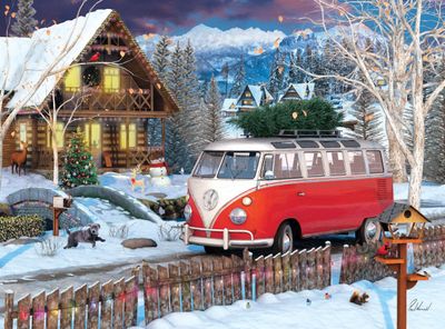 Puzzel - VW Christmas Bus Tin (550 pcs)