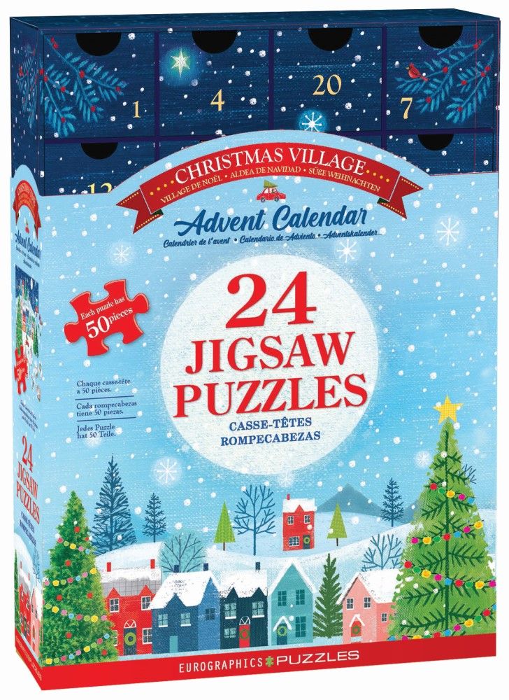 Puzzel Adventskalender – Christmas Village (24 x 50 pcs)
