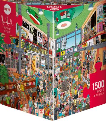 Puzzel - Record Store (1500 pcs) *Triangular Box*