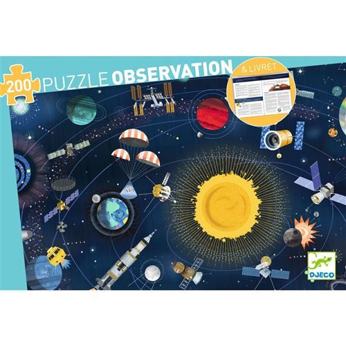 Observatiepuzzel + boekje - De Ruimte (200 pcs)