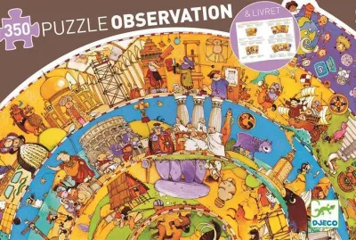 Observatiepuzzel + boekje - Een rondje geschiedenis (350 pcs)