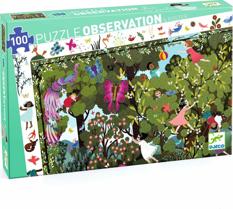 Observatiepuzzel - Tuin Speeltijd (100 pcs)