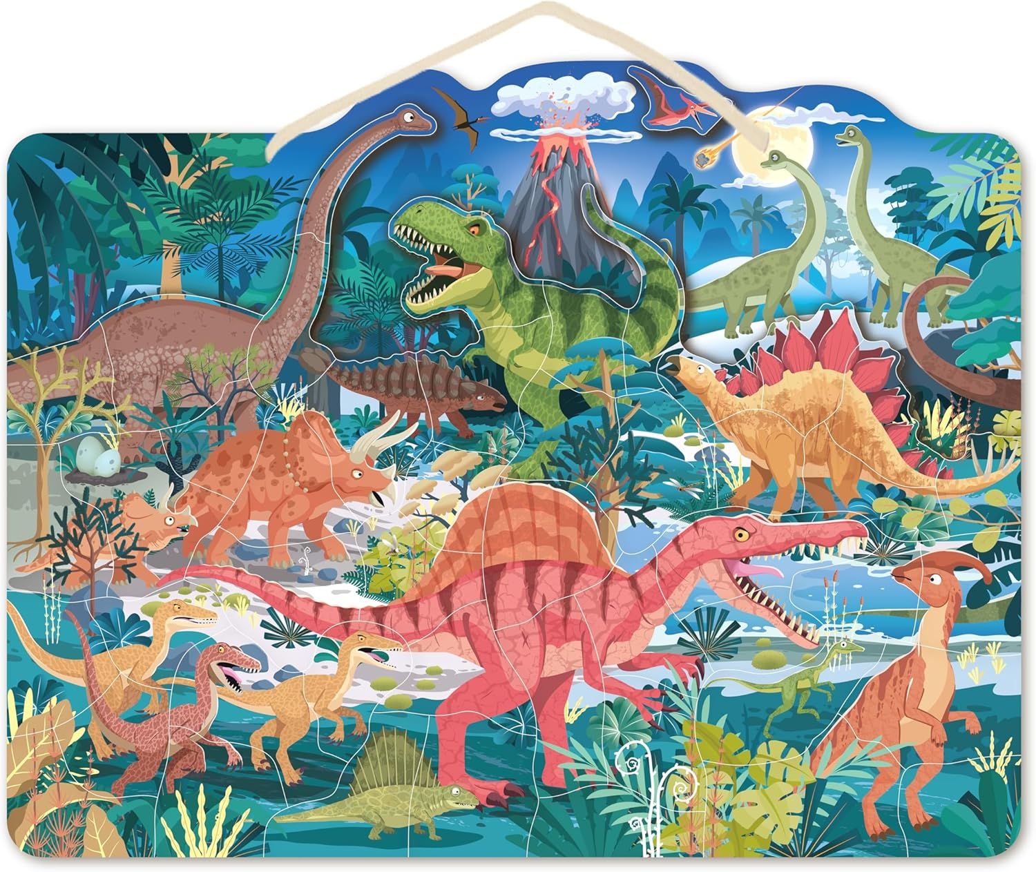 Speedy Monkey - Magnetische puzzel: Dinosaurussen (48 pcs)