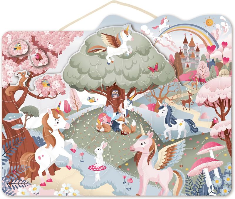 Speedy Monkey - Magnetische puzzel: Eenhoorns (48 pcs)