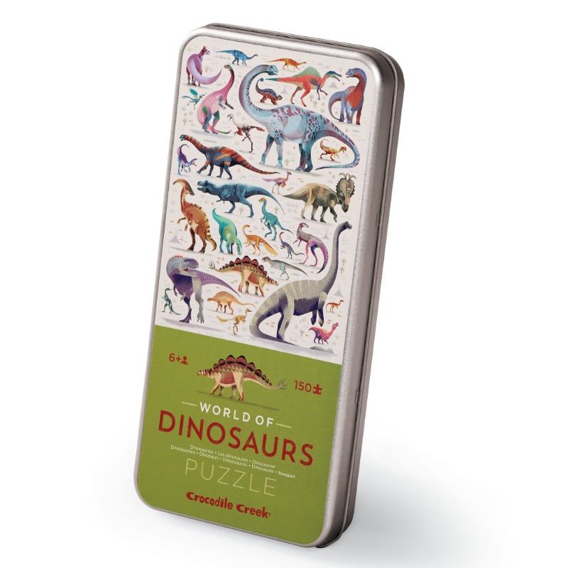 Tin Box Puzzels - De wereld van de Dinosaurussen (150 pcs)