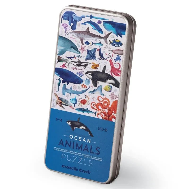 Tin Box Puzzels - Oceaandieren (150 pcs)