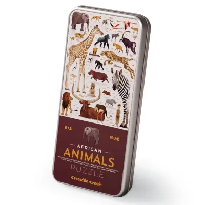 Tin Box Puzzels - Afrikaanse dieren (150 pcs)