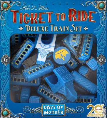 Ticket to Ride: 20th Anniversary Deluxe Train Set - Blauw