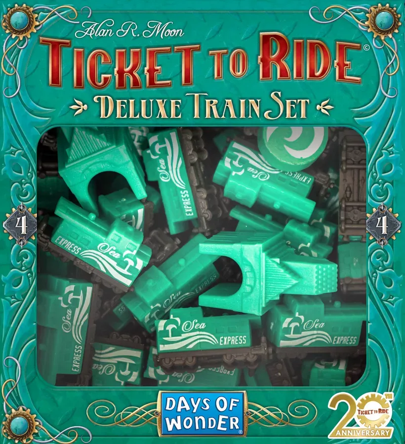 Ticket to Ride: 20th Anniversary Deluxe Train Set - Groen