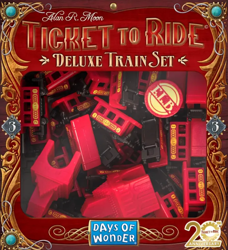 Ticket to Ride: 20th Anniversary Deluxe Train Set - Rood