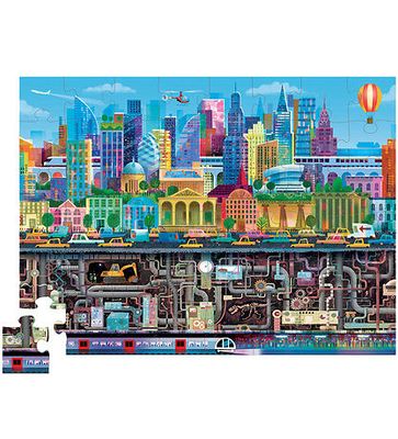 Above + Below Puzzels - De Stad (48 pcs)