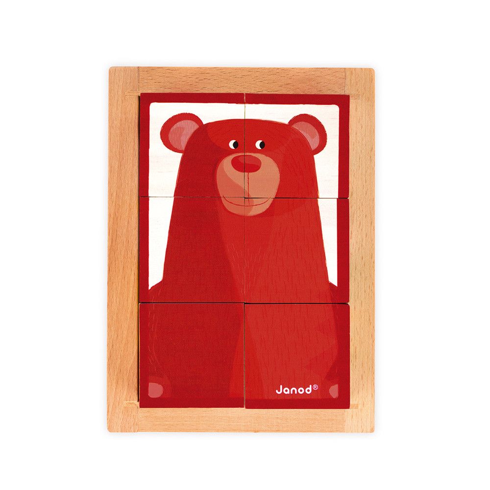 Blokkenpuzzel - Bosdieren (6 pcs)