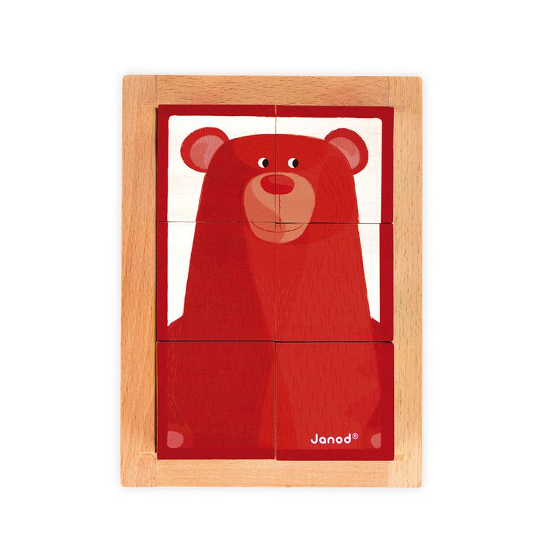 Blokkenpuzzel - Bosdieren (6 pcs)